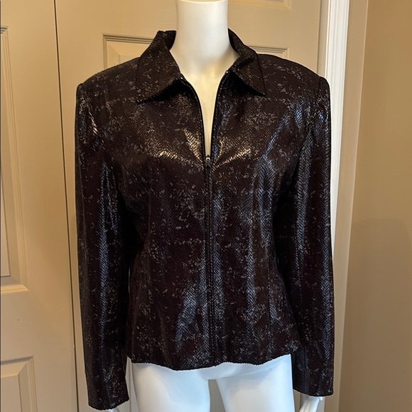 TOWN & TRAVEL faux snakeskin jacket - Picture 1 of 7